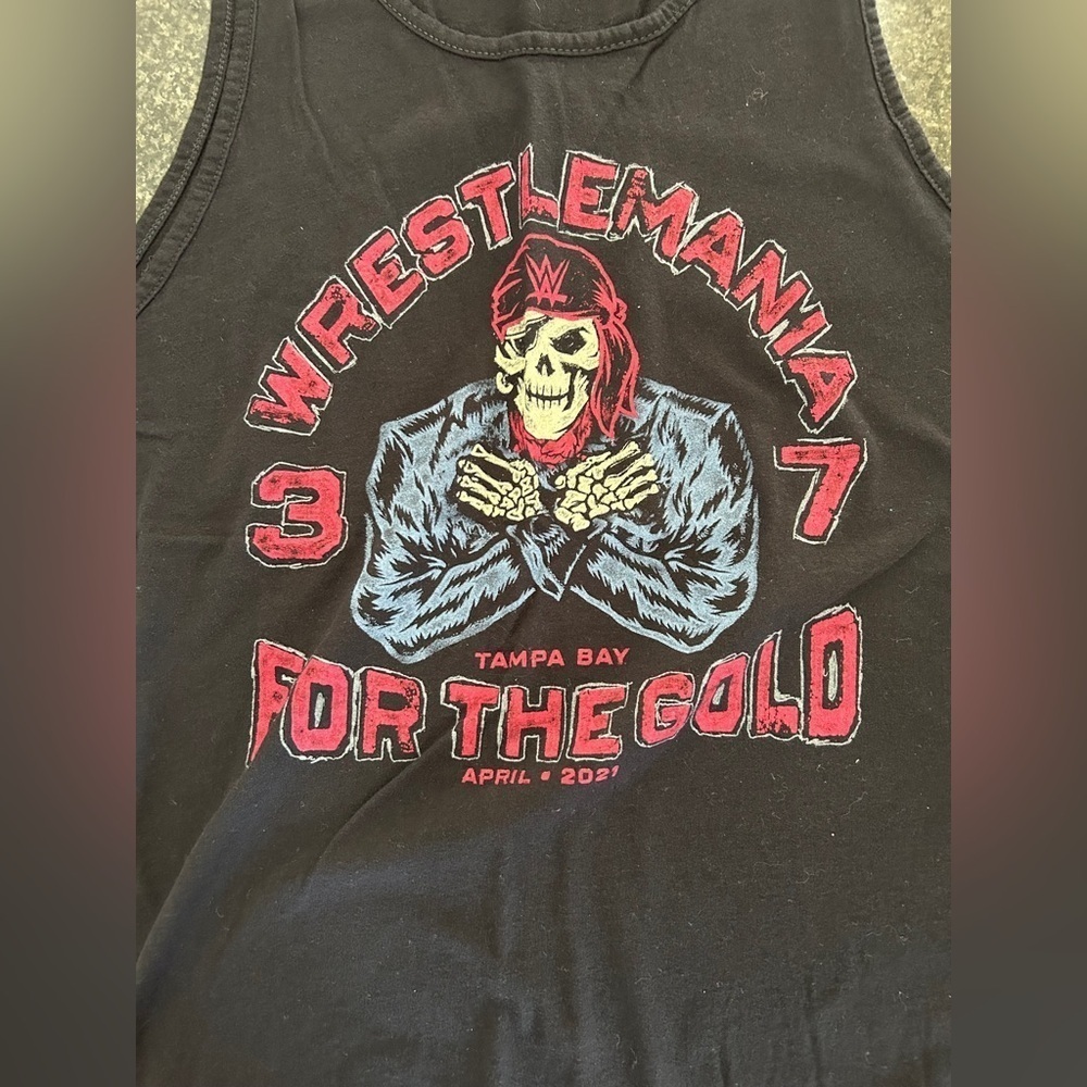 WrestleMania Tampa Bay 2021 Black Tank Top size large - Picture 2 of 4